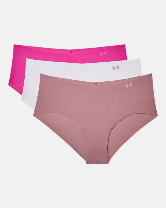 Women's UA Pure Stretch Hipster 3-Pack, Pink, pdpMainDesktop image number 3
